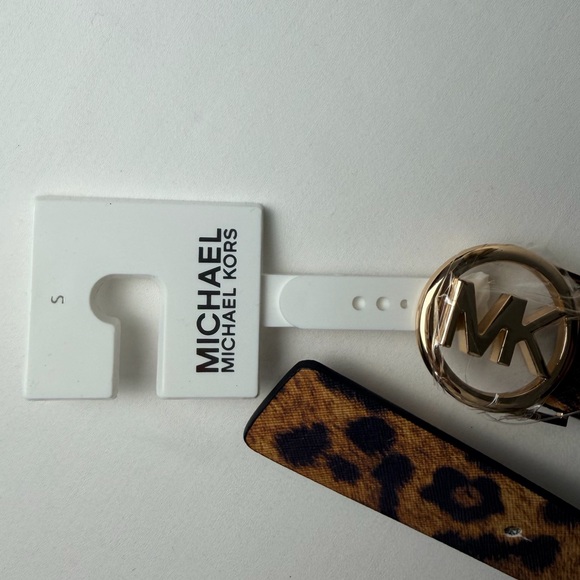Michael Kors Animal Print Belt with‎ Gold Buckle Size Small main image 9